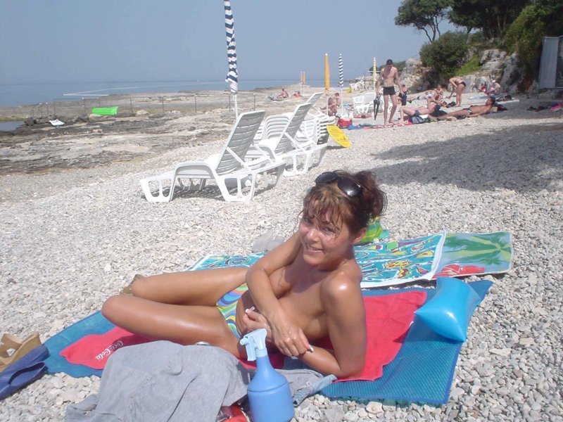 Nudists on the beach Chorvatsko