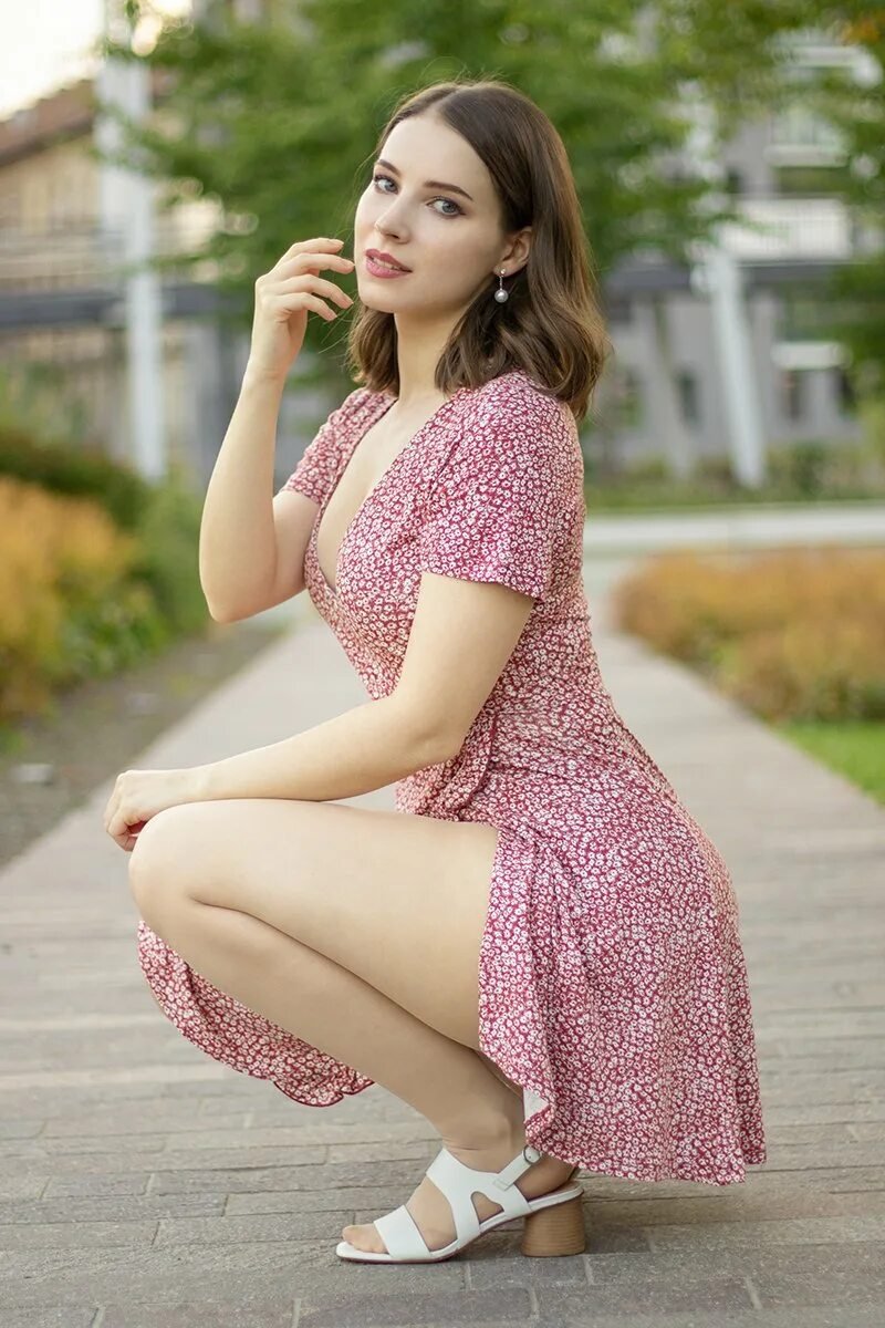 The woman is beautiful