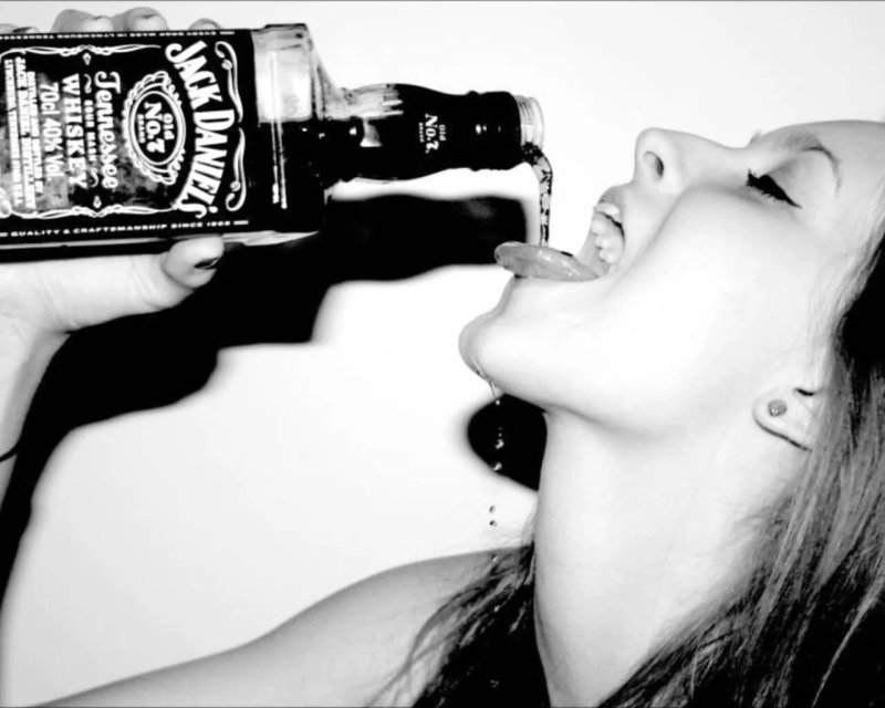Beautiful girls and alcohol