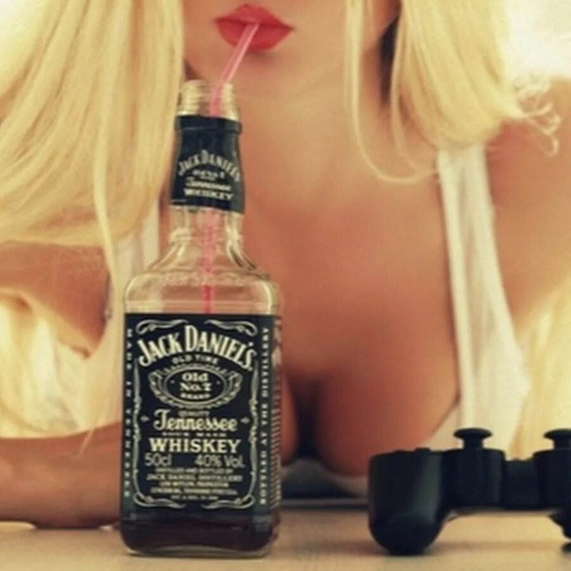 Jack Daniels whiskey girl