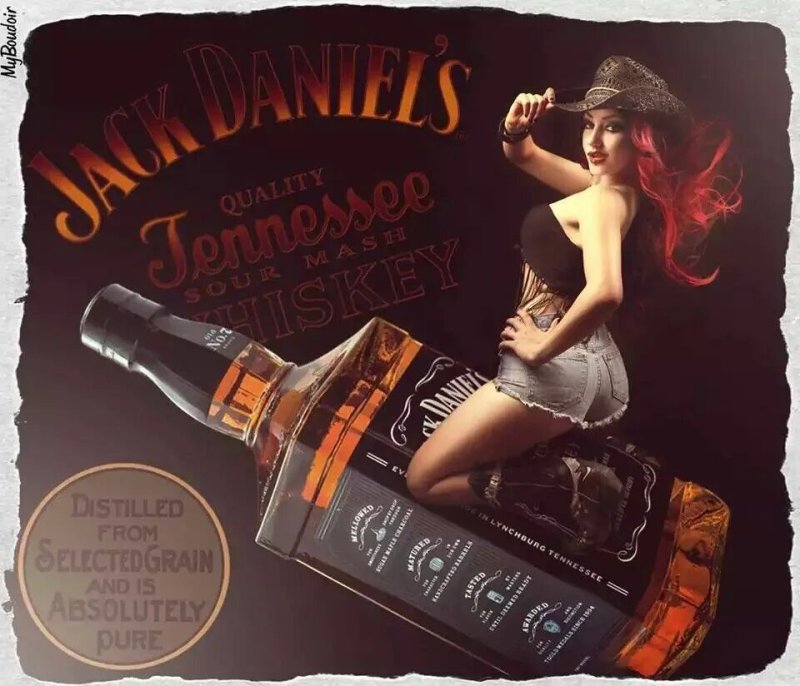 Jack Daniels whiskey girl