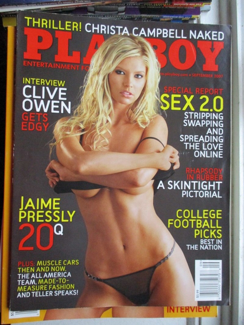 The magazine playing is naked