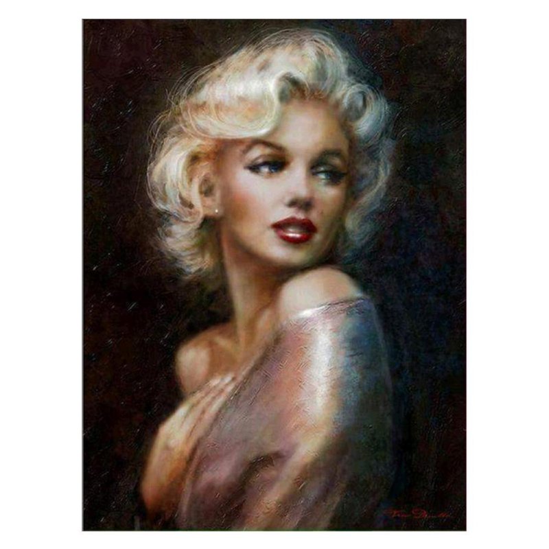 Picture on the numbers of Marilyn Monroe