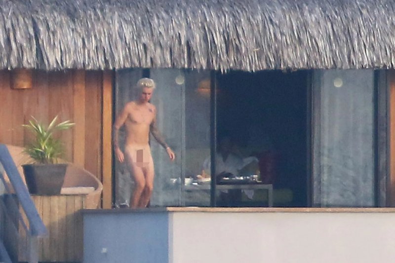 Justin Bieber Naked on Bora Bora