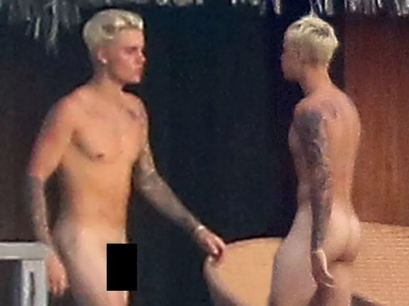 Justin Bieber Naked on Bora Bora