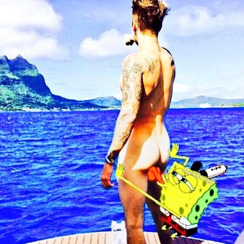 Justin Bieber Naked on Bora Bora