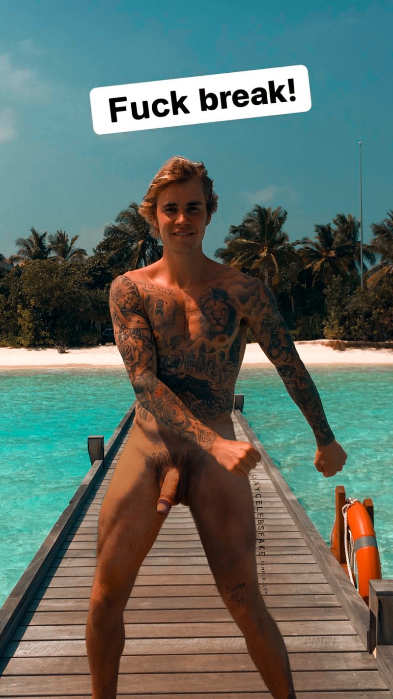 Justin Bieber Naked on Bora Bora