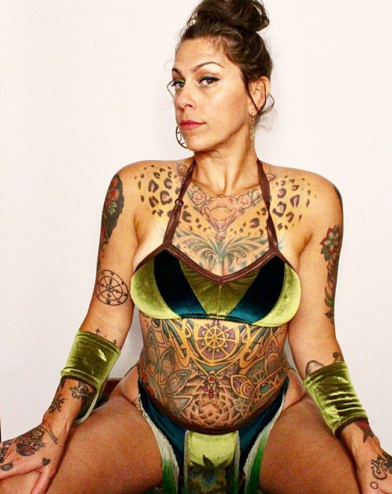 A woman with tattoos