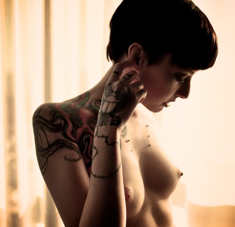 Girl with tattoos