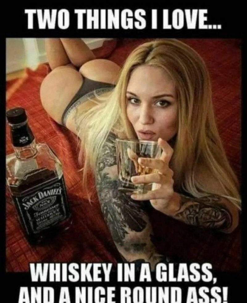 Girl with whiskey