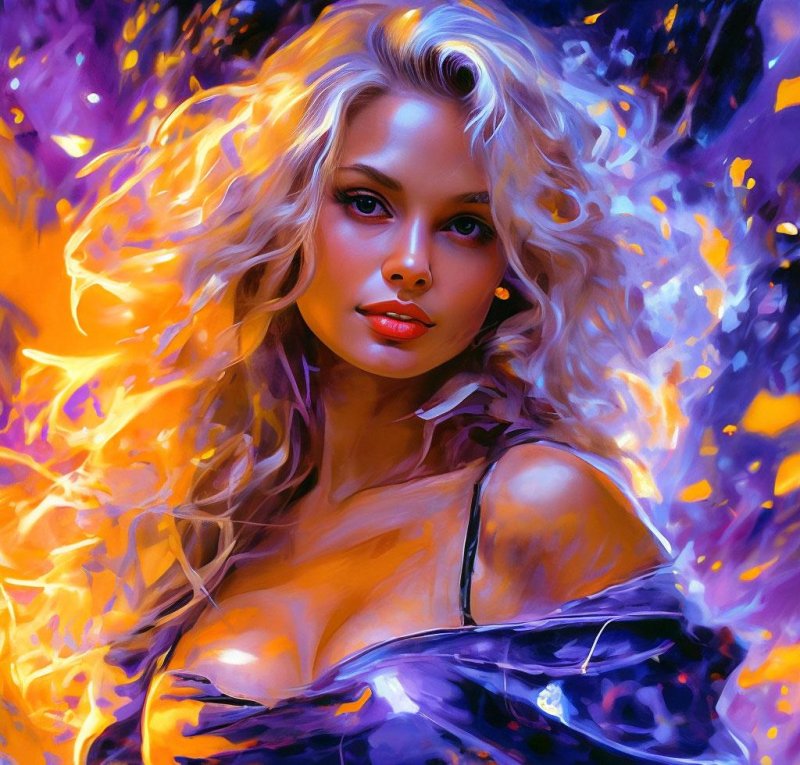 The girl blonde is beautiful