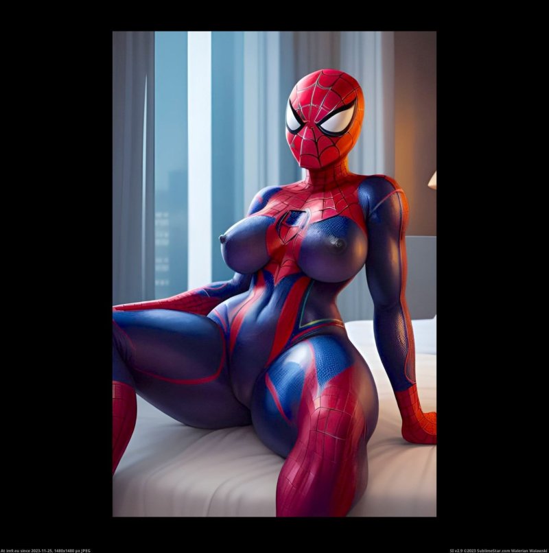 The girl is a spider