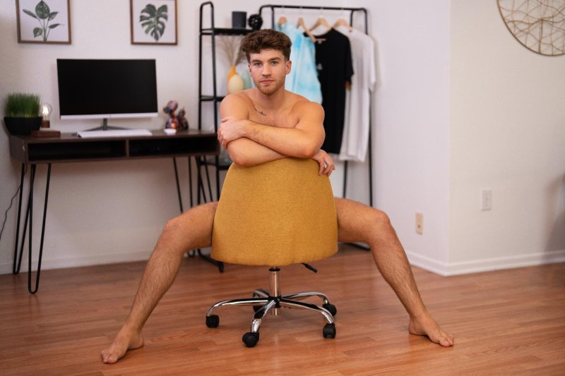 The guy is naked