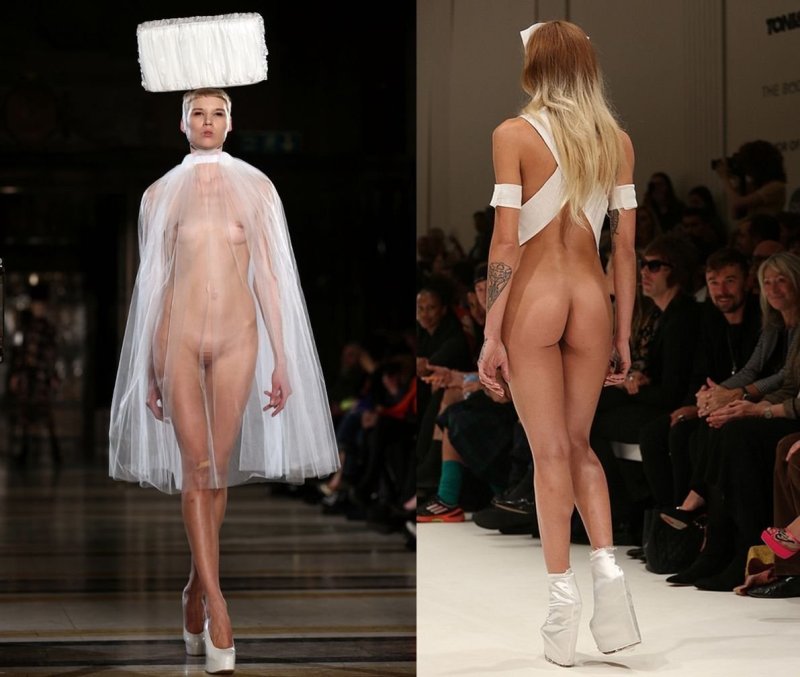 Naked on the catwalk