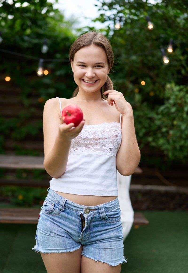The girl is beautiful