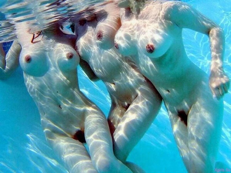 Naked in the pool