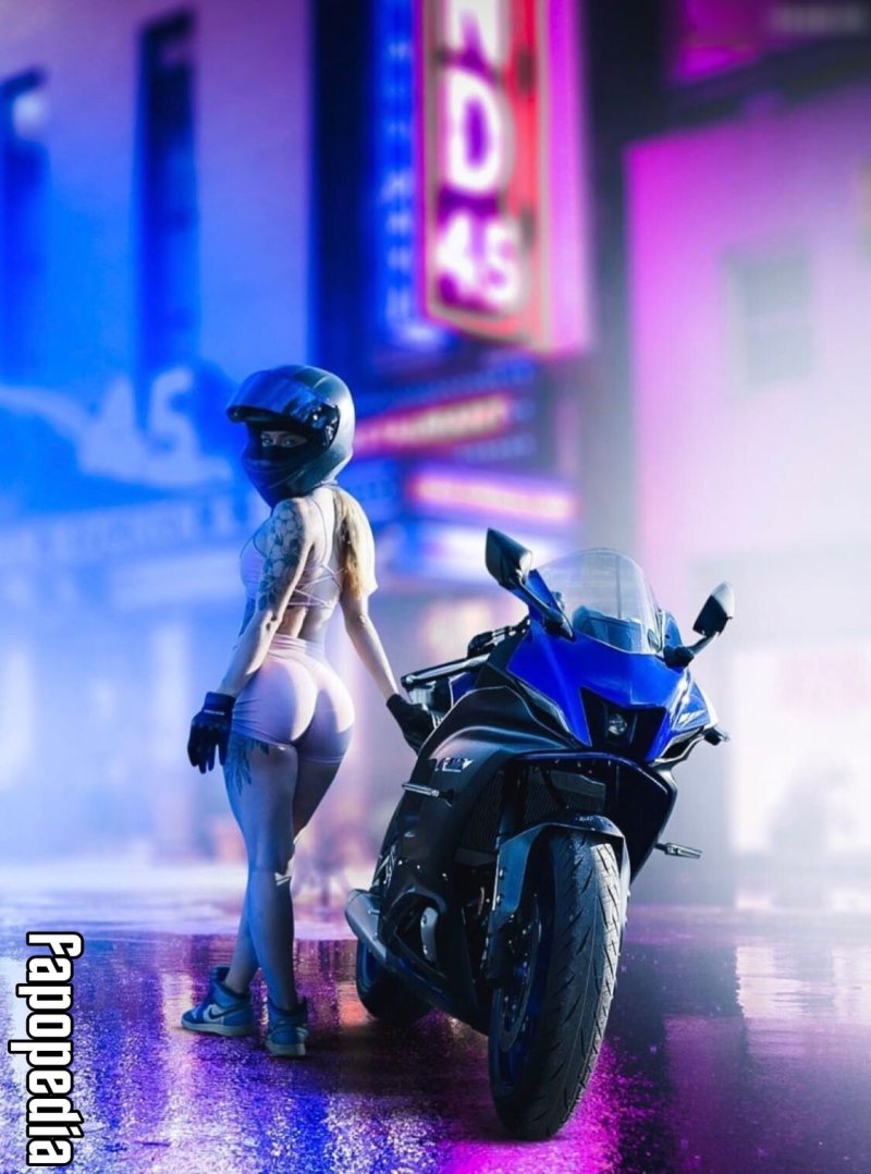 Girl on a motorcycle