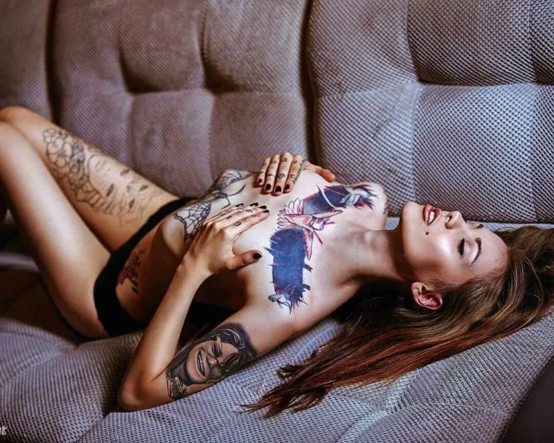 Girl with tattoos