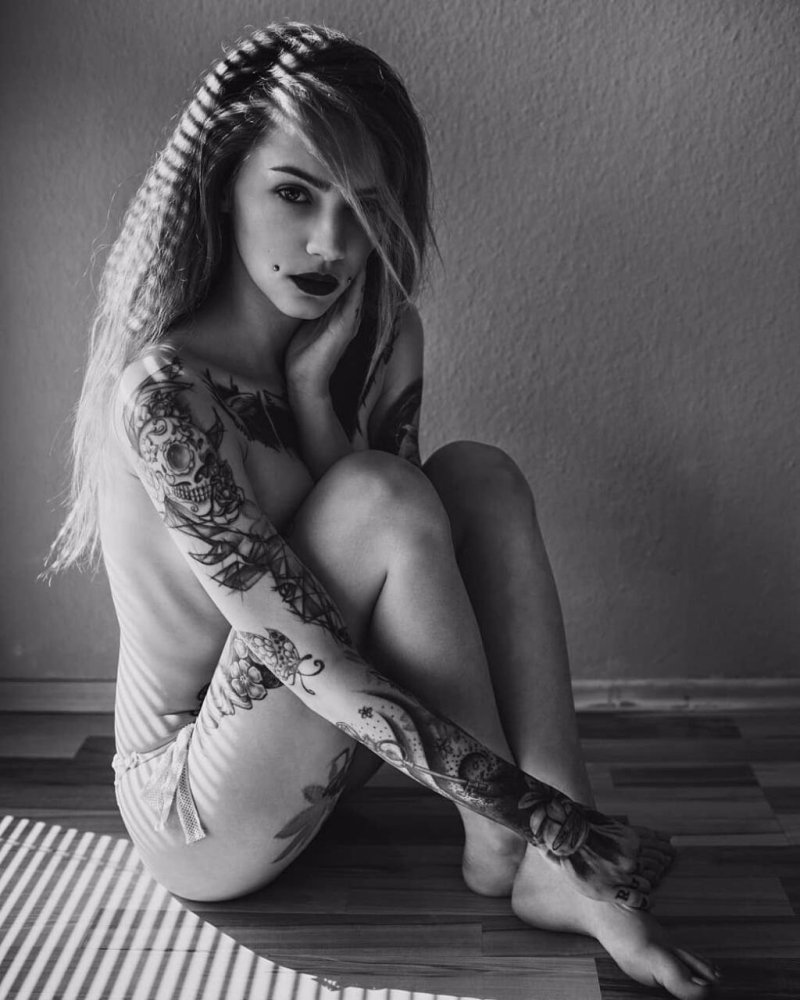 Girl with tattoos