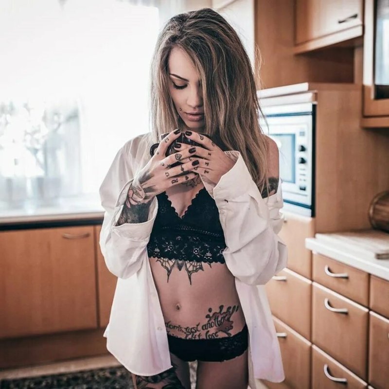 Beautiful girl with tattoos