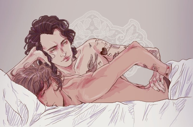 Kylo Ren and Rey Art